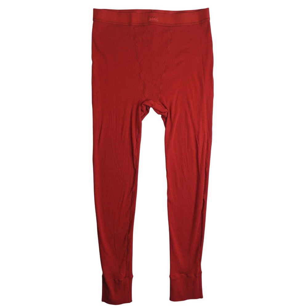 SKIMS Cotton Ribbed Leggings 2X Red Thermal Knit‎ Lounge Pants Soft Comfy Cozy